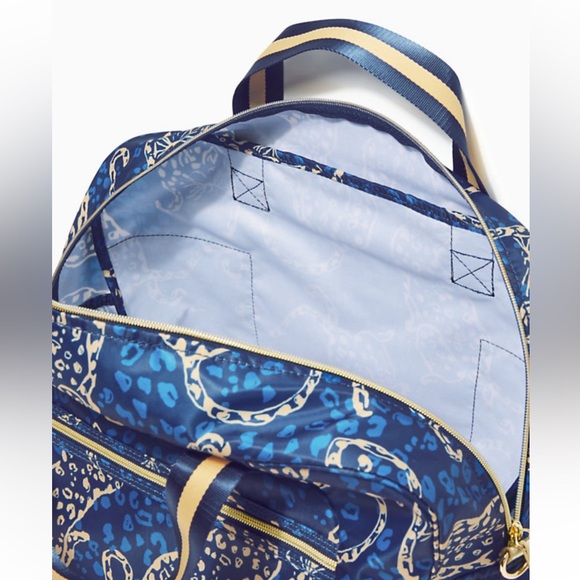 Lilly Pulitzer Beale Weekender Bag in Low Tide Navy Easy To Spot NWT - Picture 4 of 9